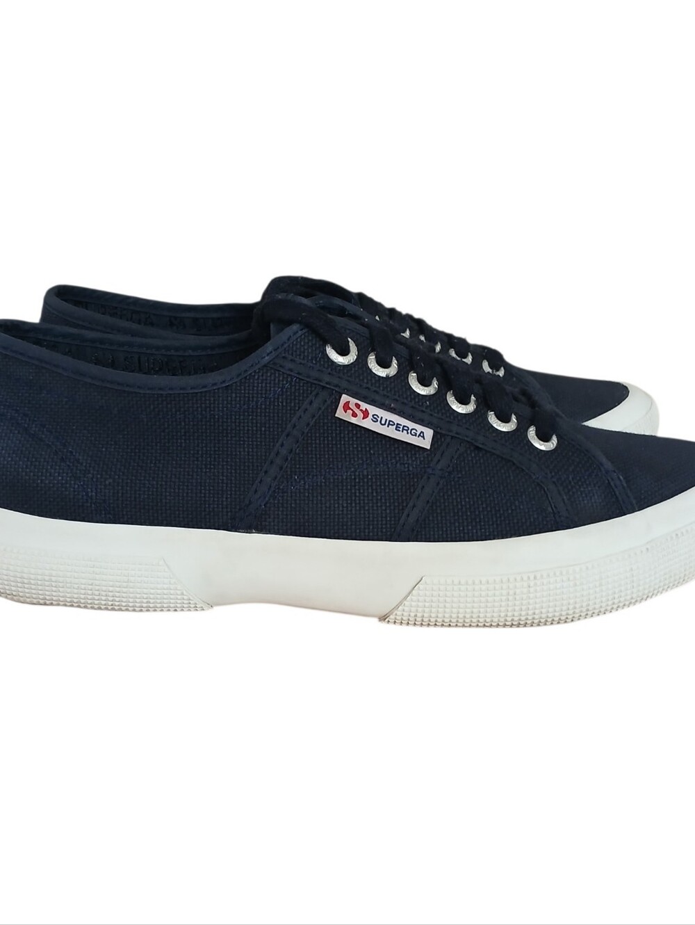 SUPERGA Cotu Classic Tennis Shoes Women's 9.5 Navy Preppy Lace Up Casual Coastal